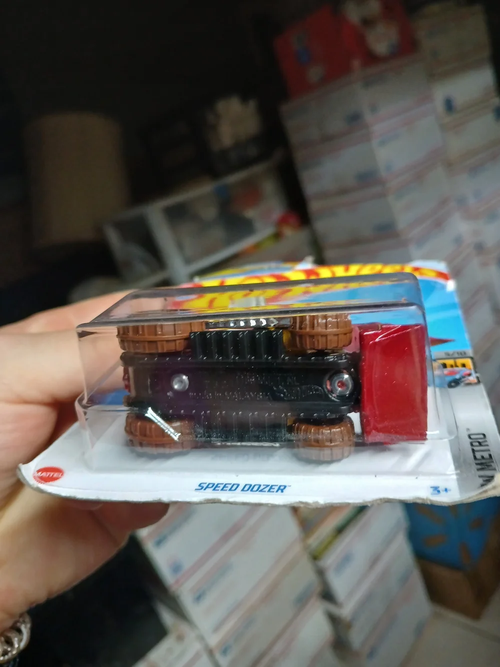 2024 Hot Wheels mainline Speed Dozer (Collector #147/250) in red from the HW Met